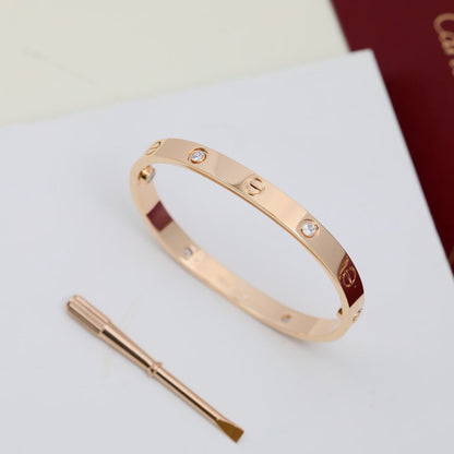 [Dawnora Jewelry]LOVE BRACELET 6.1MM 4 DIAMONDS