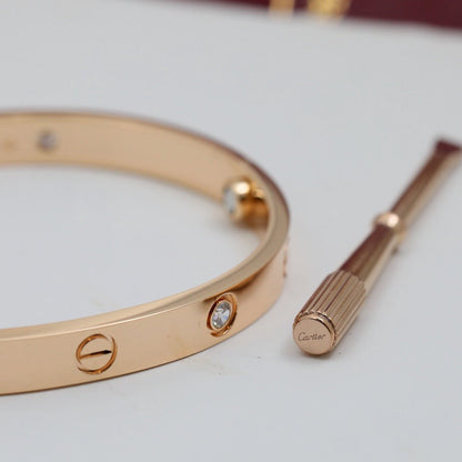 [Dawnora Jewelry]LOVE BRACELET 6.1MM 4 DIAMONDS