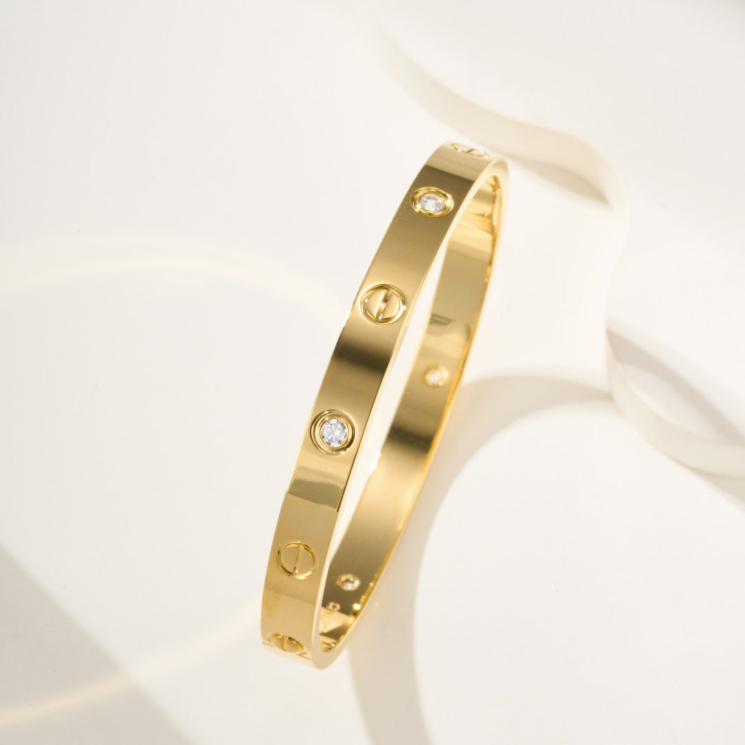 [Dawnora Jewelry]LOVE BRACELET 6.1MM 4 DIAMONDS