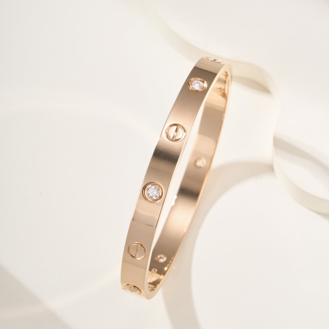[Dawnora Jewelry]LOVE BRACELET 6.1MM 4 DIAMONDS