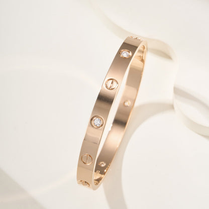[Dawnora Jewelry]LOVE BRACELET 6.1MM 4 DIAMONDS
