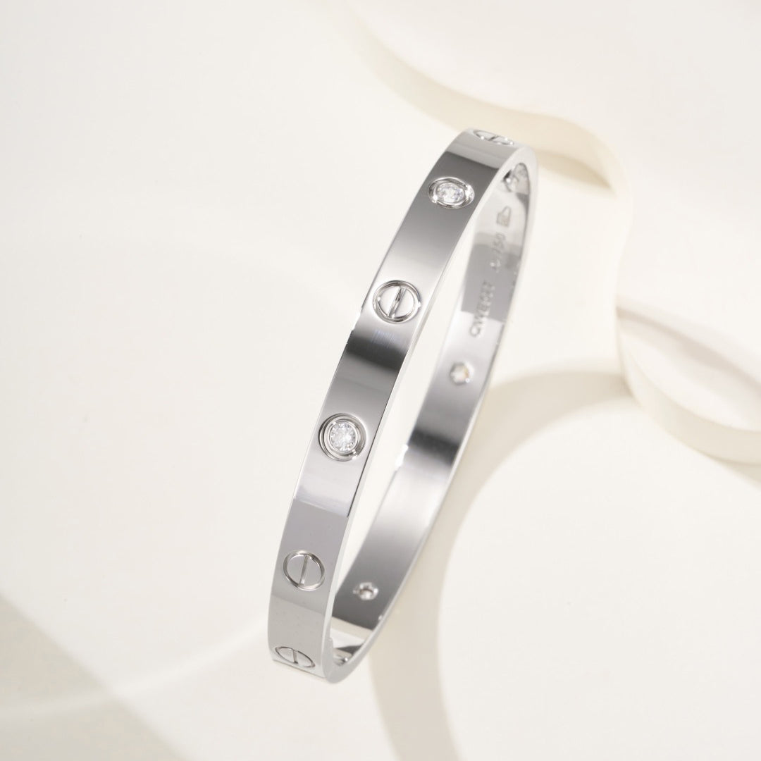 [Dawnora Jewelry]LOVE BRACELET 6.1MM 4 DIAMONDS