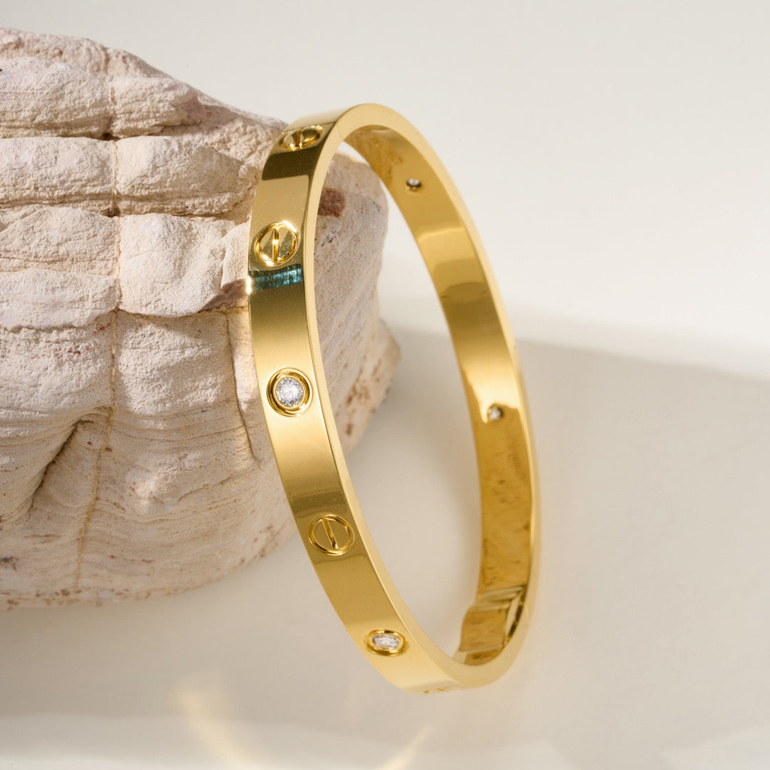 [Dawnora Jewelry]LOVE BRACELET 6.1MM 4 DIAMONDS