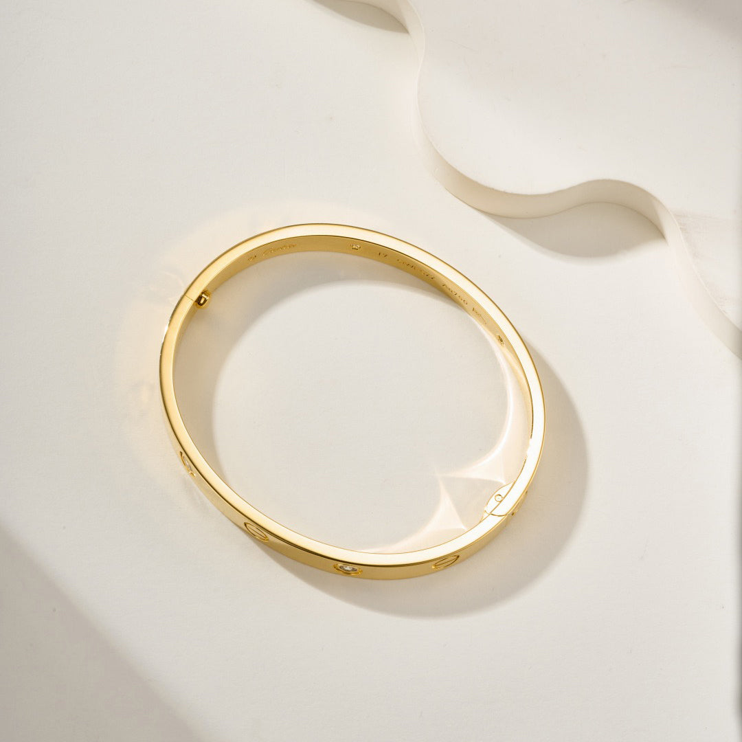 [Dawnora Jewelry]LOVE BRACELET 6.1MM 4 DIAMONDS
