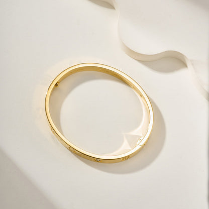[Dawnora Jewelry]LOVE BRACELET 6.1MM 4 DIAMONDS
