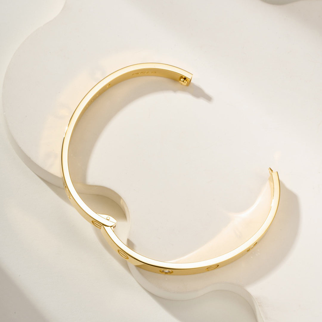 [Dawnora Jewelry]LOVE BRACELET 6.1MM 4 DIAMONDS