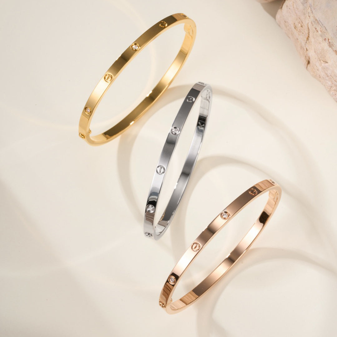 [Dawnora Jewelry]LOVE BRACELET 3.65MM 6 DIAMONDS