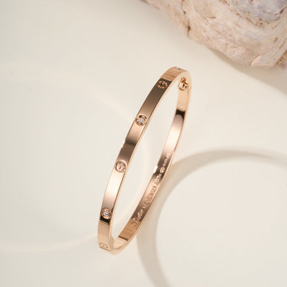 [Dawnora Jewelry]LOVE BRACELET 3.65MM 6 DIAMONDS