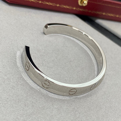 [Dawnora Jewelry]LOVE BRACELET 6.1MM 1 DIAMOND OPEN CUFF