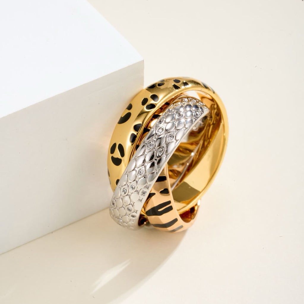 [Dawnora Jewelry]TRINITY  RING LEOPARD PRINT