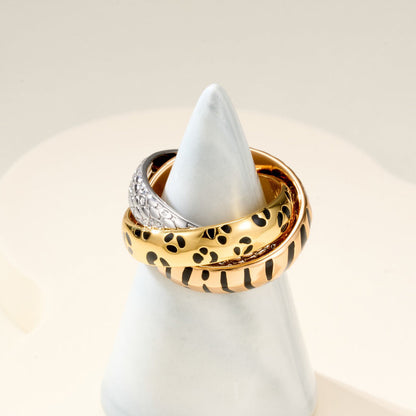 [Dawnora Jewelry]TRINITY  RING LEOPARD PRINT