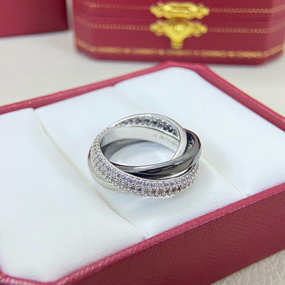 [Dawnora Jewelry]TRINITY 3.2MM RING BLACK CERAMIC