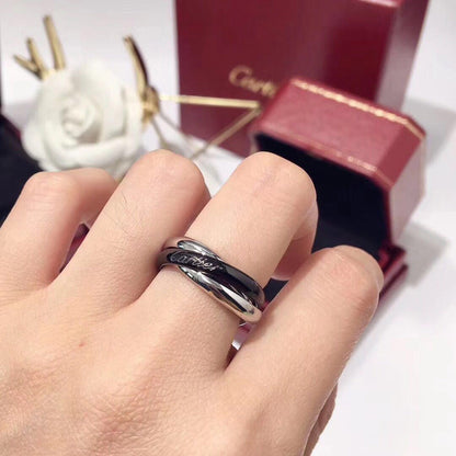 [Dawnora Jewelry]TRINITY 3.2MM RING BLACK CERAMIC