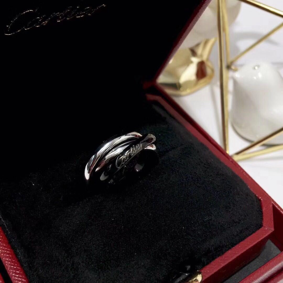 [Dawnora Jewelry]TRINITY 3.2MM RING BLACK CERAMIC