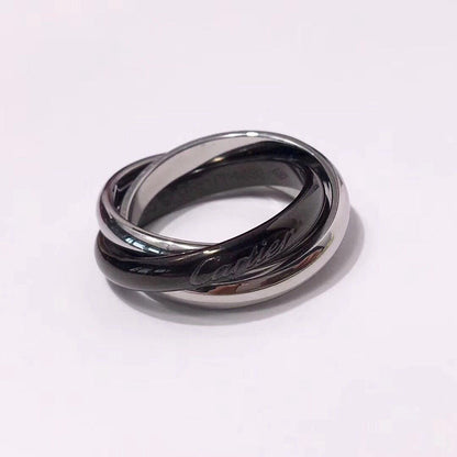 [Dawnora Jewelry]TRINITY 3.2MM RING BLACK CERAMIC