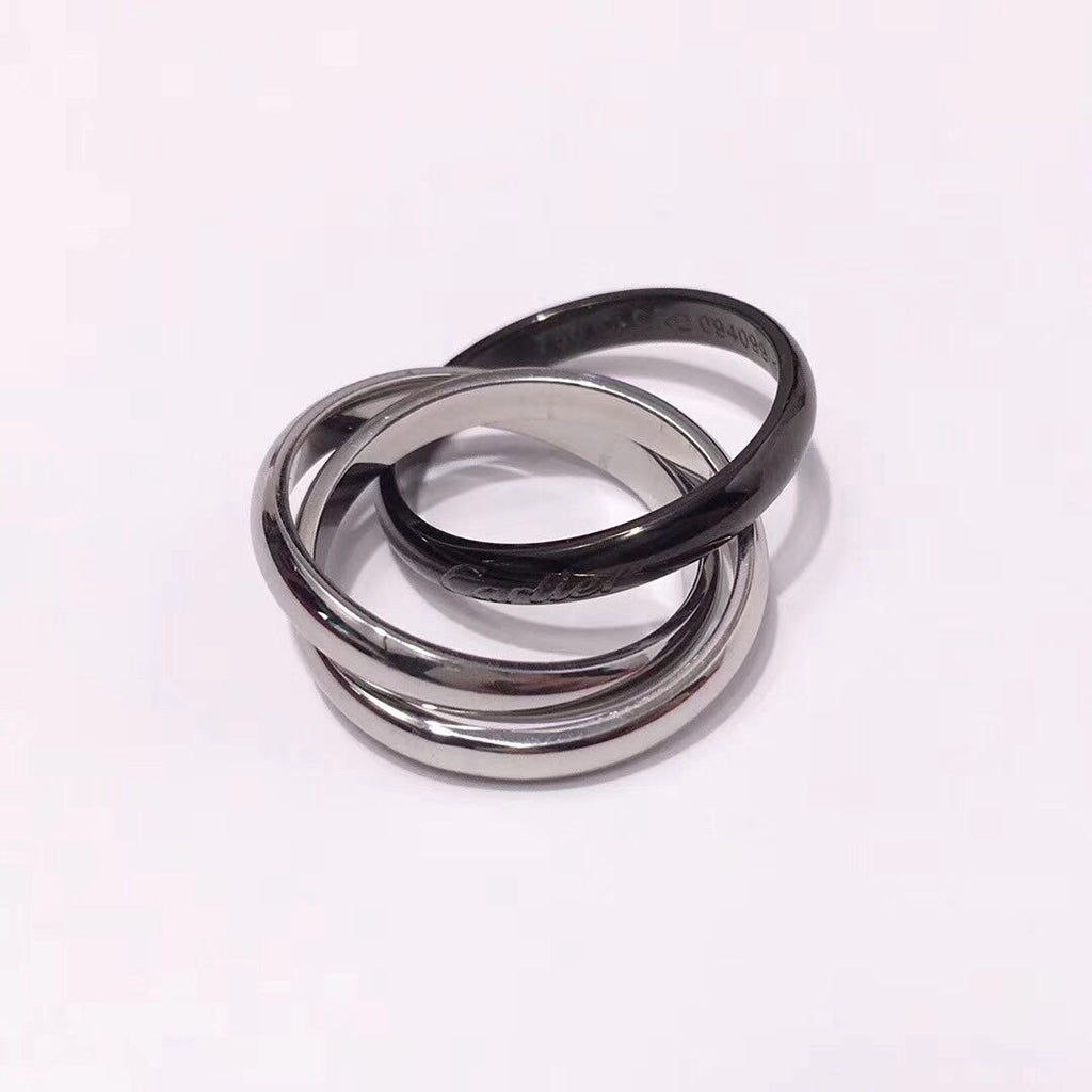 [Dawnora Jewelry]TRINITY 3.2MM RING BLACK CERAMIC