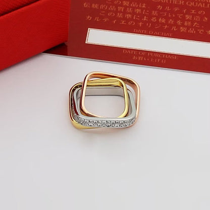 [Dawnora Jewelry]TRINITY 3.5MM CUSHION RING COLLECTION