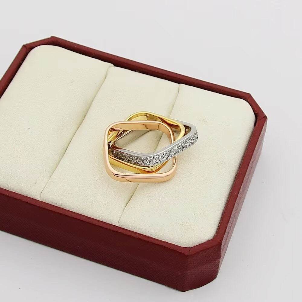 [Dawnora Jewelry]TRINITY 3.5MM CUSHION RING COLLECTION