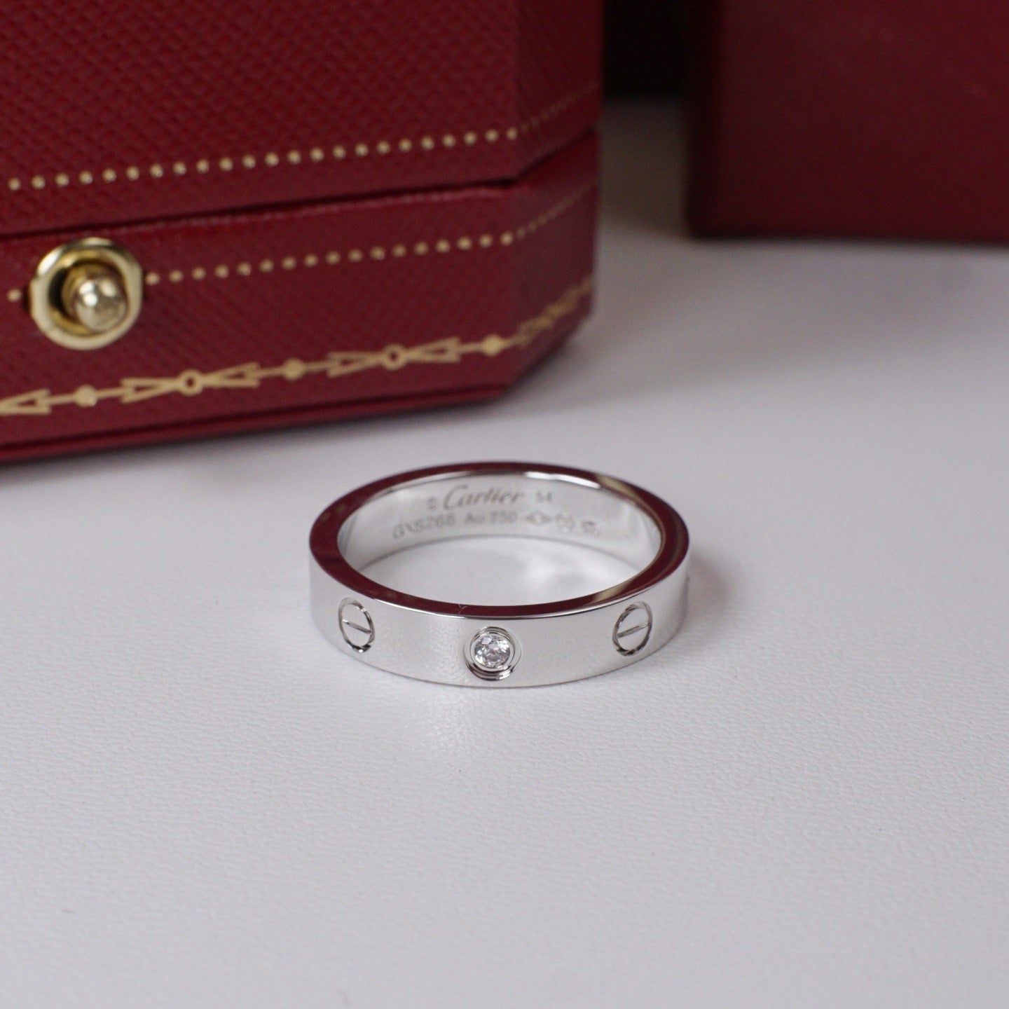 [Dawnora Jewelry]LOVE 4MM 1 DIAMOND RING