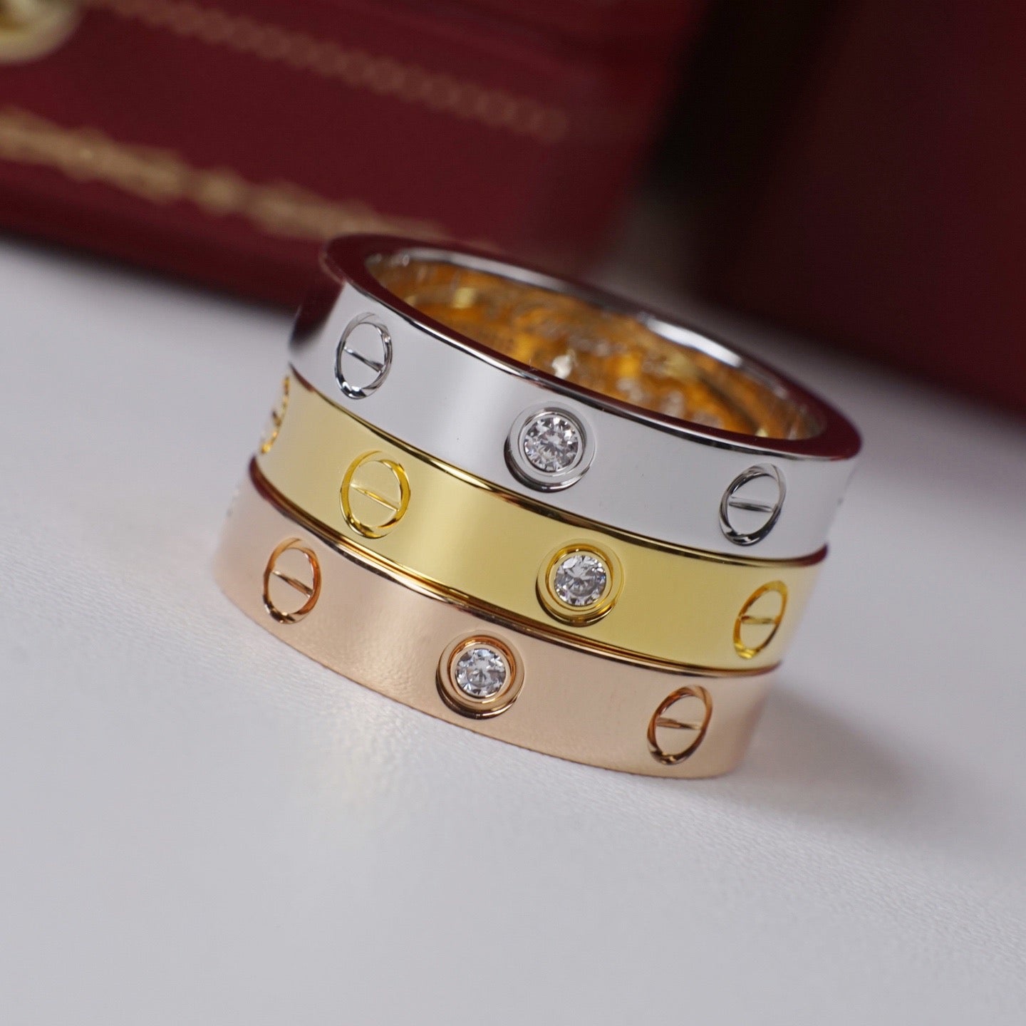 [Dawnora Jewelry]LOVE 4MM 1 DIAMOND RING