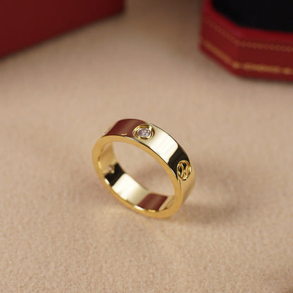 [Dawnora Jewelry]LOVE 5.5MM 3 DIAMOND RING