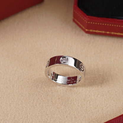[Dawnora Jewelry]LOVE 5.5MM 3 DIAMOND RING