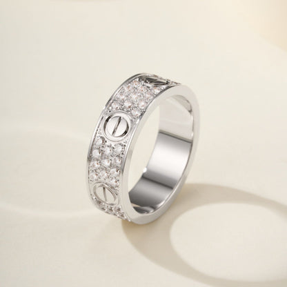 [Dawnora Jewelry]LOVE RING 5.5MM DIAMONDS PAVED