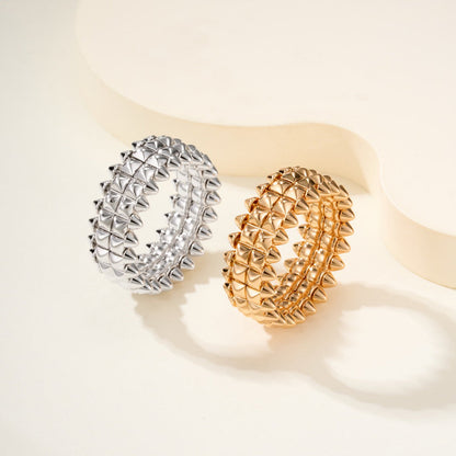 [Dawnora Jewelry]CLASH 9.2MM DOUBLE ROW RING