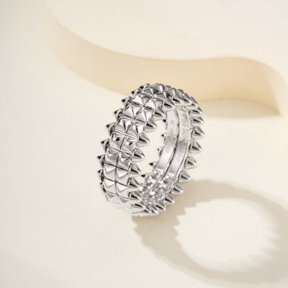 [Dawnora Jewelry]CLASH 9.2MM DOUBLE ROW RING