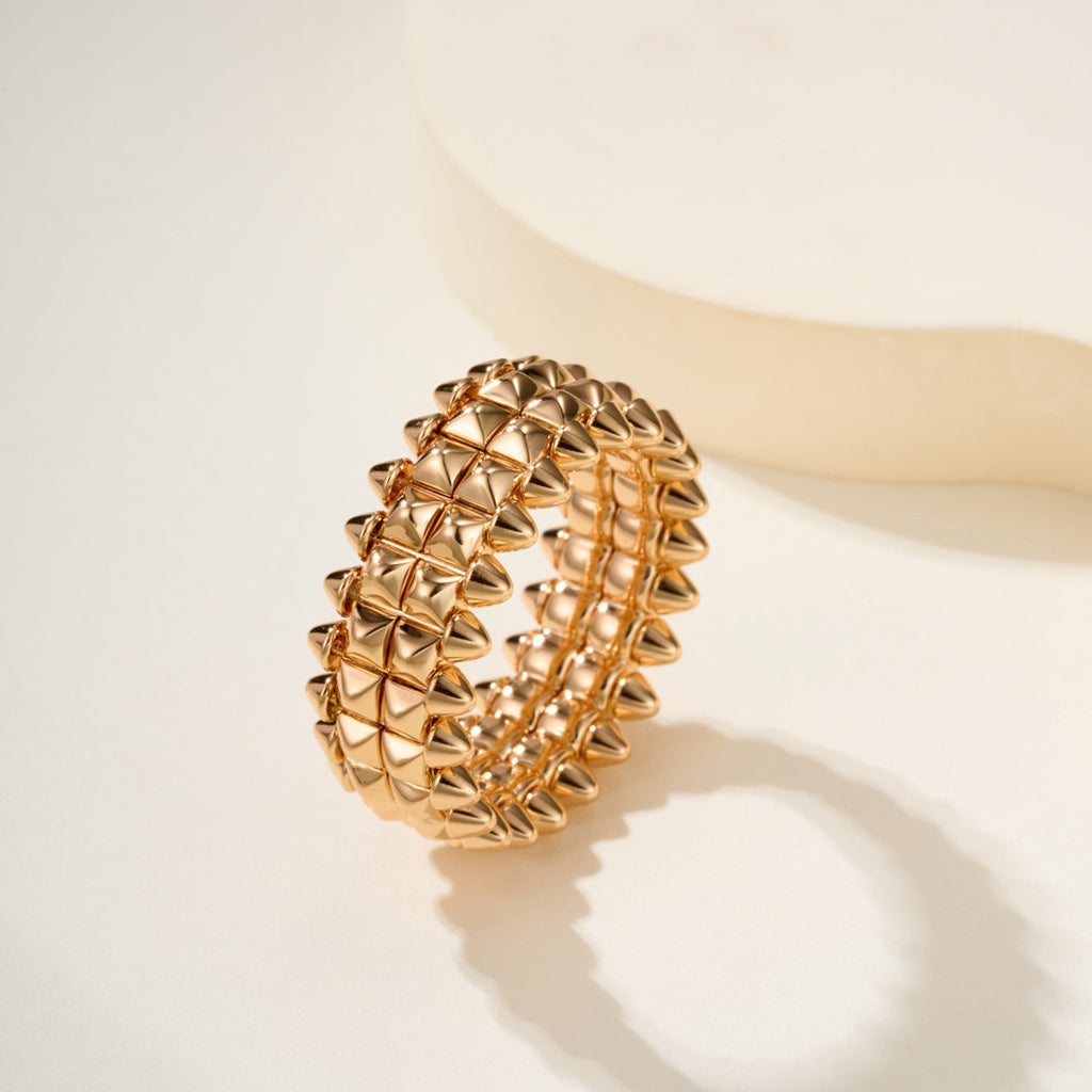 [Dawnora Jewelry]CLASH 9.2MM DOUBLE ROW RING