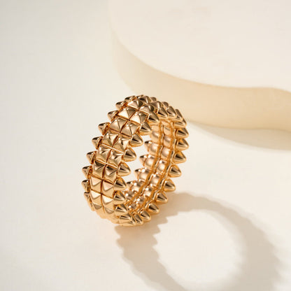 [Dawnora Jewelry]CLASH 9.2MM DOUBLE ROW RING