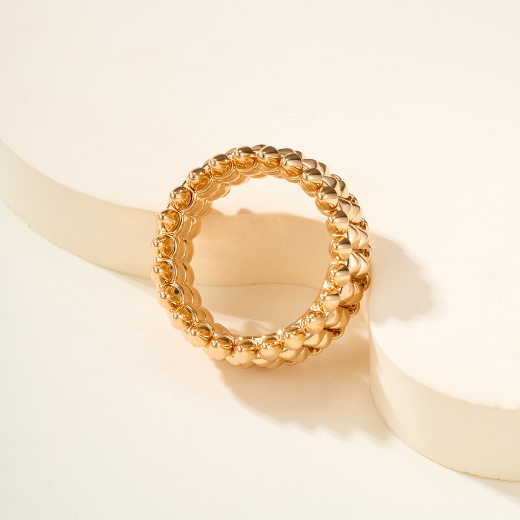 [Dawnora Jewelry]CLASH 9.2MM DOUBLE ROW RING