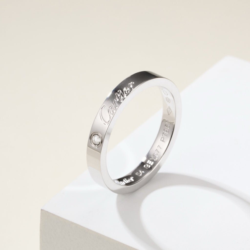 [Dawnora Jewelry]LOVE RING 4MM 1 DIAMOND