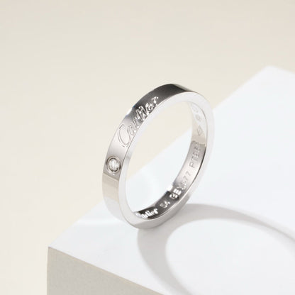 [Dawnora Jewelry]LOVE RING 4MM 1 DIAMOND