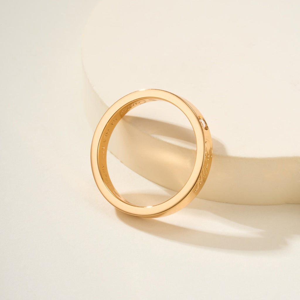 [Dawnora Jewelry]LOVE RING 4MM 1 DIAMOND