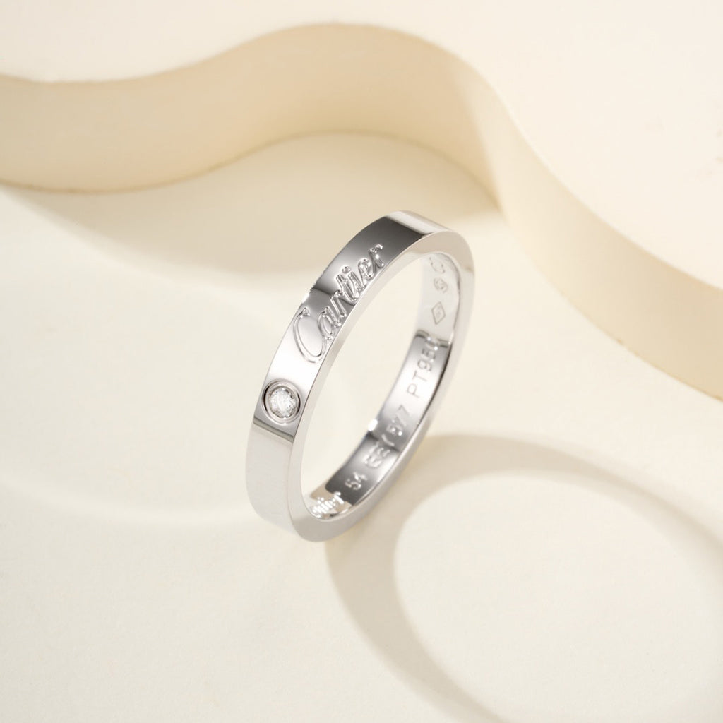 [Dawnora Jewelry]LOVE RING 4MM 1 DIAMOND