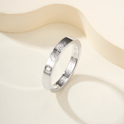 [Dawnora Jewelry]LOVE RING 4MM 1 DIAMOND