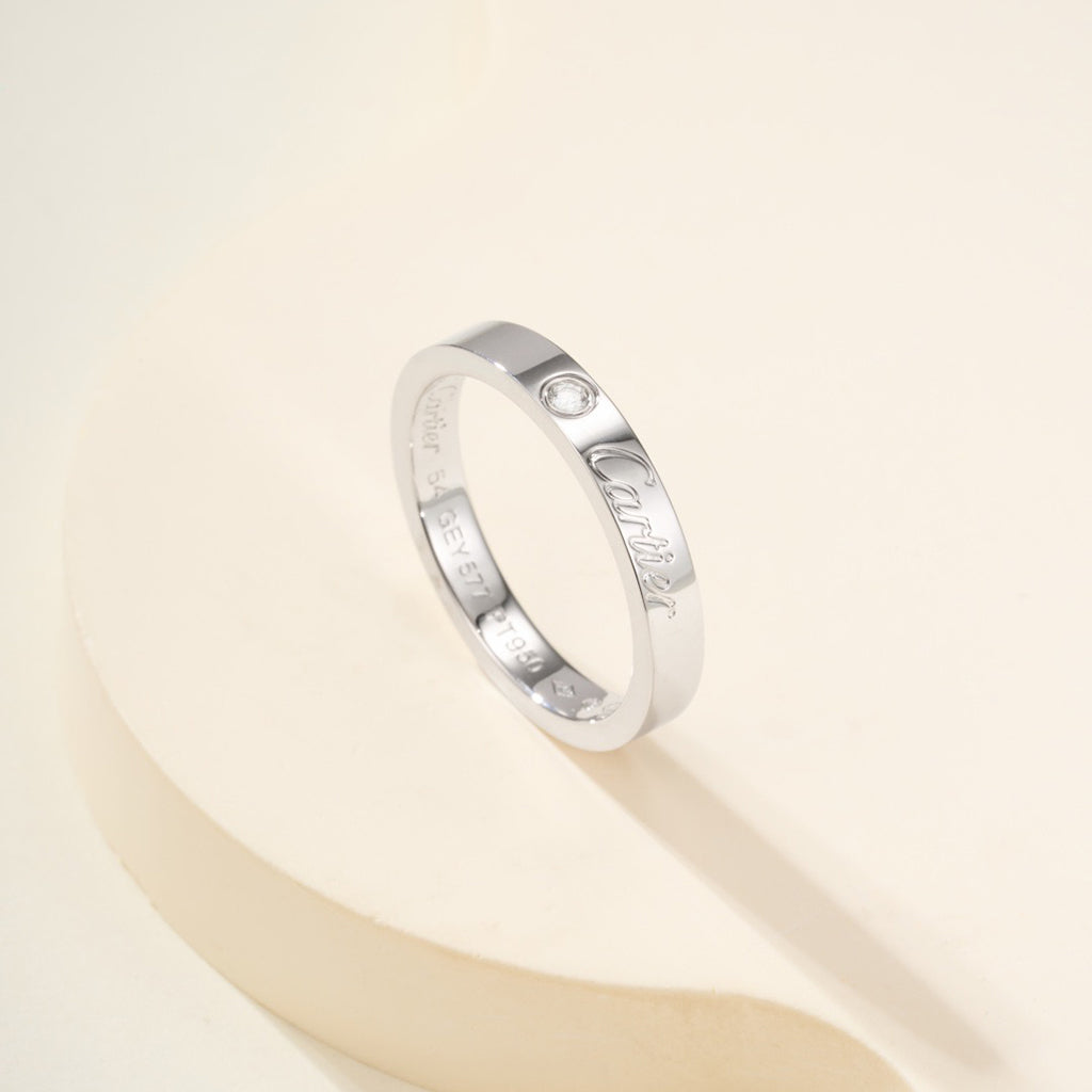 [Dawnora Jewelry]LOVE RING 4MM 1 DIAMOND