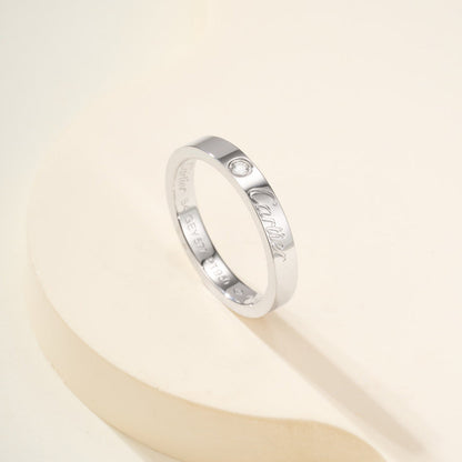 [Dawnora Jewelry]LOVE RING 4MM 1 DIAMOND