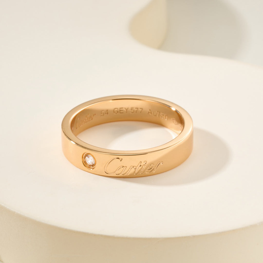 [Dawnora Jewelry]LOVE RING 4MM 1 DIAMOND