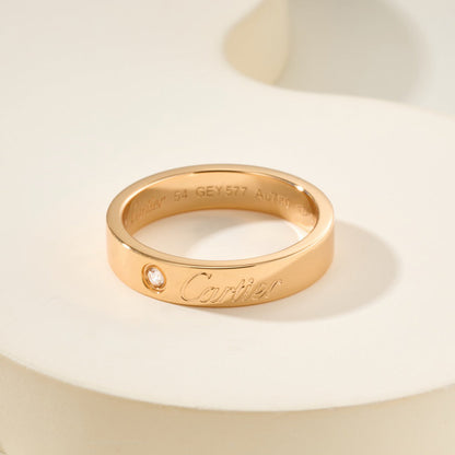 [Dawnora Jewelry]LOVE RING 4MM 1 DIAMOND