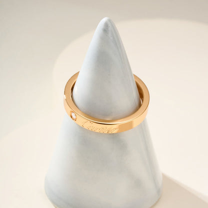 [Dawnora Jewelry]LOVE RING 4MM 1 DIAMOND