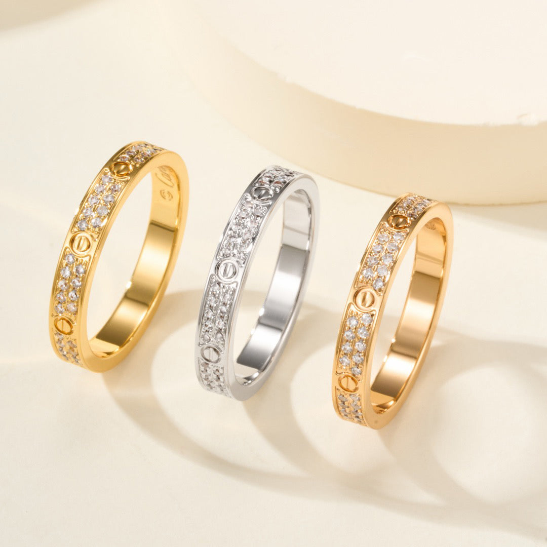 [Dawnora Jewelry]LOVE RING 2.65MM DIAMOND