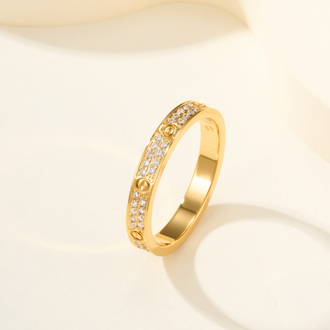 [Dawnora Jewelry]LOVE RING 2.65MM DIAMOND
