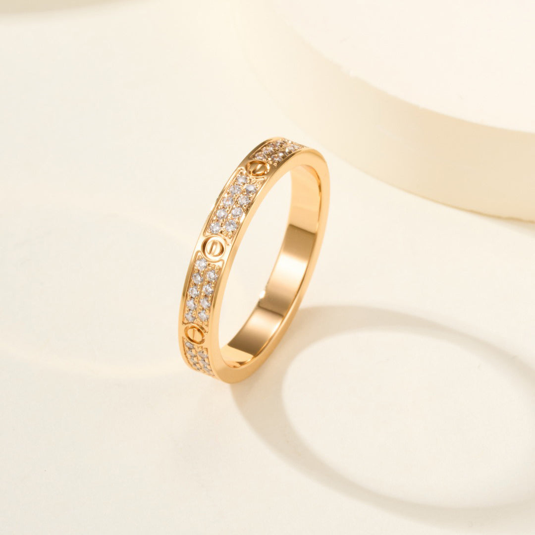 [Dawnora Jewelry]LOVE RING 2.65MM DIAMOND