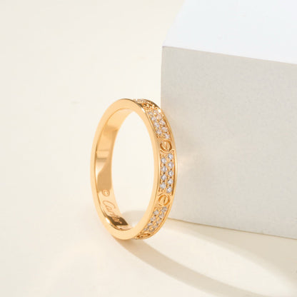 [Dawnora Jewelry]LOVE RING 2.65MM DIAMOND