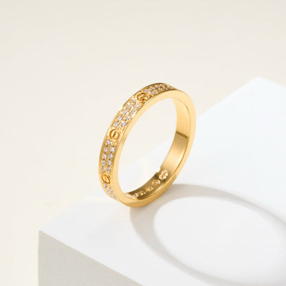 [Dawnora Jewelry]LOVE RING 2.65MM DIAMOND