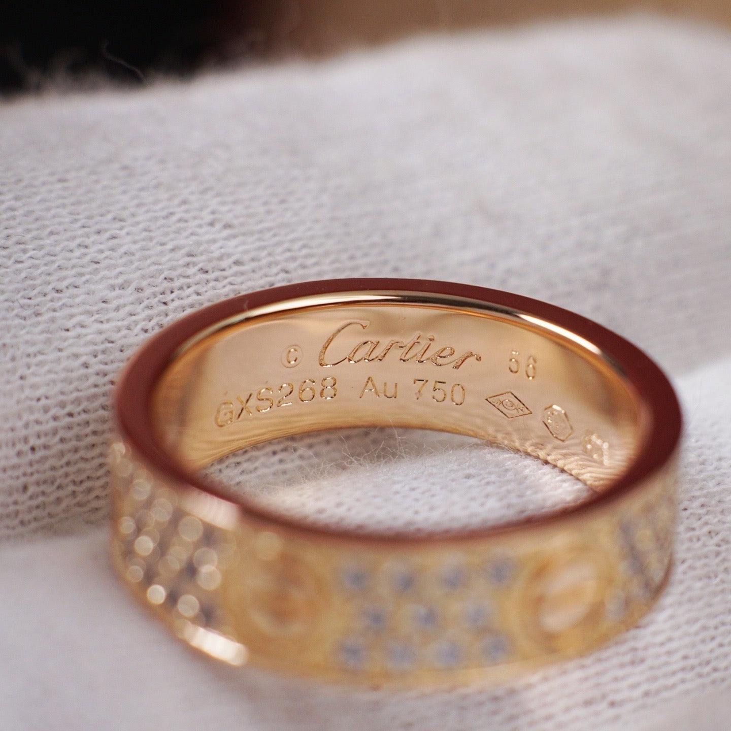 [Dawnora Jewelry]LOVE RING 5.5MM DIAMONDS PAVED