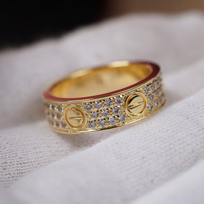 [Dawnora Jewelry]LOVE RING 5.5MM DIAMONDS PAVED