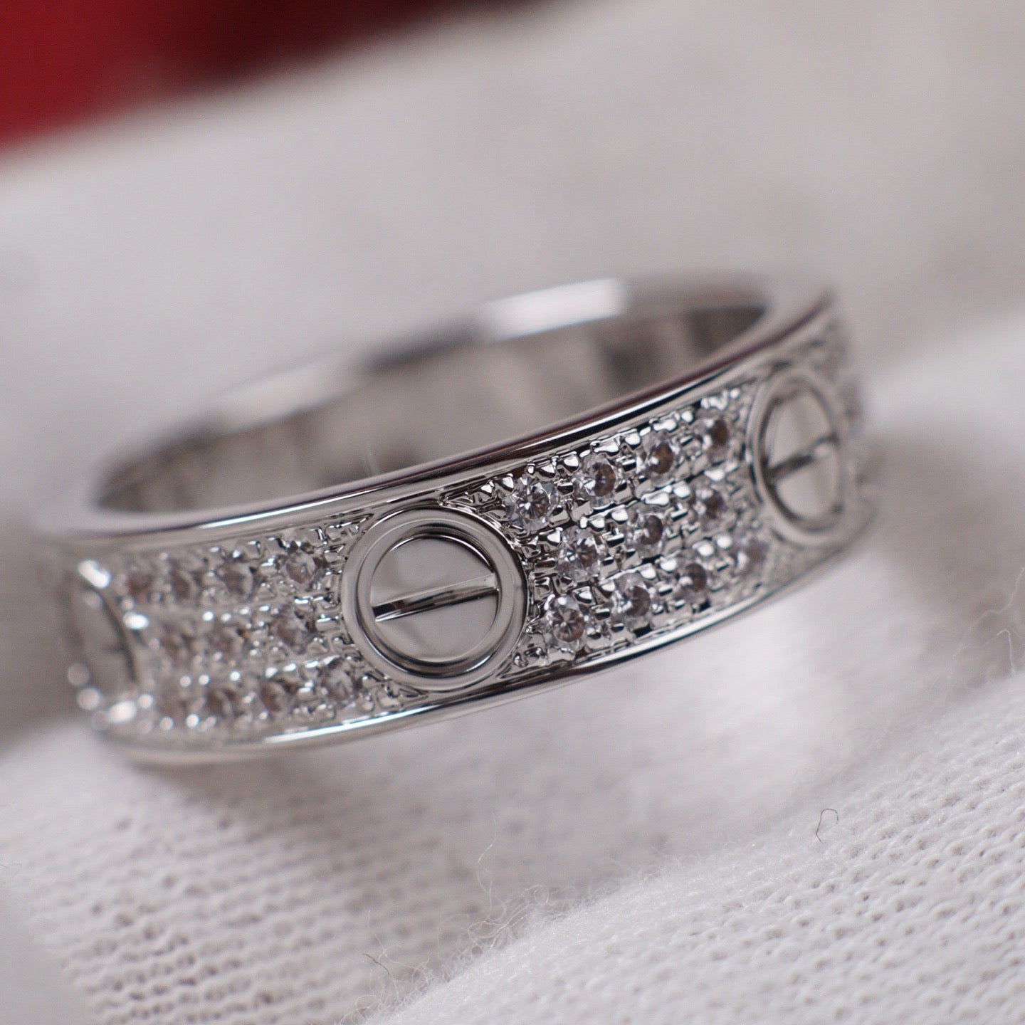 [Dawnora Jewelry]LOVE RING 5.5MM DIAMONDS PAVED